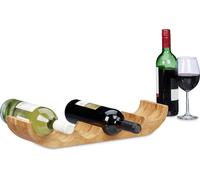 Relaxdays 10020244 Porte-Bouteille Bambou Nature 11,5 x 47,5 x 8 cm