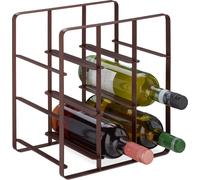 relaxdays Casier à vin métallique pour 9 bouteilles