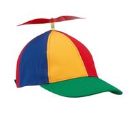 Relaxdays Casquette à hélice, pour Homme et Femme (Unisexe), 55-61 cm, Carnaval, fête, Chapeau hélicoptère, Multicolore
