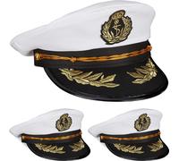 relaxdays Casquette de capitaine, set de 3 pièces
