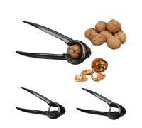 Relaxdays Casse-noix noir en lot de 3