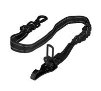 Relaxdays Ceinture de Voiture pour Chien, 60 à 80 cm, avec Amortisseur de Dos, Mousqueton Rotatif et Languette de Sangle, Ceinture de Voiture pour Chien pour Banquette arrière, Noire