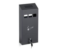 Relaxdays Cendrier mural anthracite