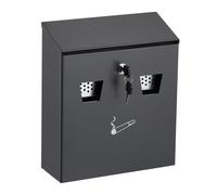 Relaxdays Cendrier mural anthracite