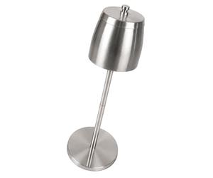 Relaxdays Cendrier réglable (36-68 cm), Ø 15 cm, capacité 600 ml, bac amovible, acier inoxydable 201, sur pied, argent