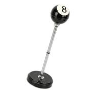 Relaxdays Cendrier sur pied, hauteur réglable 37,5-70 cm, acier, design Billiard, noir/silver, pour intérieur