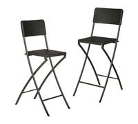 Relaxdays Chaise de bar lot de 2 tabouret