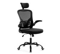 Relaxdays Siège de bureau ergonomique noir