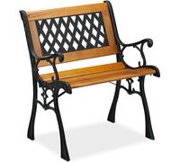 relaxdays Chaise de jardin basse en bois