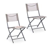 Relaxdays Chaise De Jardin Jeu De 2 Chaise Pliable De Camping Balcon Fauteuil De Jardin Multicolore