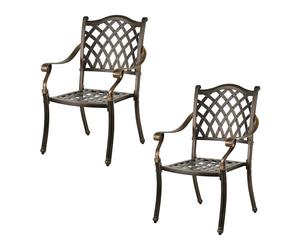 Relaxdays Chaise de jardin vintage en métal