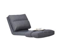 Relaxdays Chaise Longue Fauteuil Relax Matelas Pliant Dossier réglable Rembourrage Coussin d’intérieur Pouf 194 cm Gris