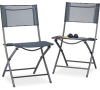 relaxdays Chaise pliante balcon, set de 2 pièces