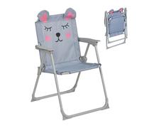 Relaxdays Chaise Pliante pour Votre Enfant, Souris, H x L x P : 51,5 x 36 x 37,5 cm, pour l'extérieur, Multicolore