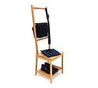 Relaxdays Chaise porte-serviettes en bambou