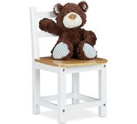 relaxdays Chaise pour enfant RUSTICO blanc