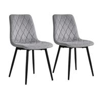 Relaxdays Ensemble de chaises en velours