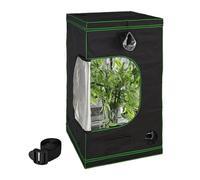 Relaxdays Chambre de Culture, Film intérieur réfléchissant à 95%, HLP 200x120x120 cm, pour l'intérieur, Noir et Vert