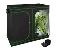 Relaxdays Chambre de culture, film intérieur réfléchissant à 95 %, HLP 200x240x120 cm, pour l'intérieur, noir et vert