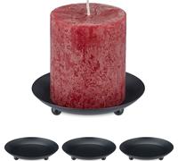 relaxdays Chandeliers pour bougies de table, set de 4 pièces