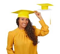 Relaxdays Chapeau de diplômé en lot de 2