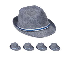 Relaxdays Chapeau traditionnel bavarois lot de 5