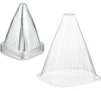 relaxdays Chapeau transparent pour plantes, set de 32 pièces