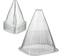 relaxdays Chapeau transparent pour plantes, set de 80 pièces