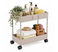 Relaxdays Chariot 2 Niveaux, 38x39,5x21,5 cm, pour Cuisine/Bain/Bureau