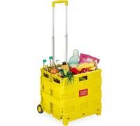 relaxdays Chariot à provisions pliable