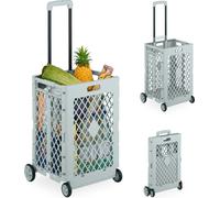 relaxdays Chariot à provisions pliable