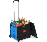 relaxdays Chariot à provisions pliable