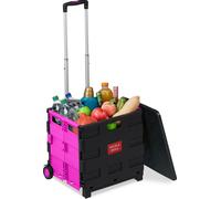 relaxdays Chariot à provisions pliable