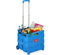 relaxdays Chariot à provisions pliable