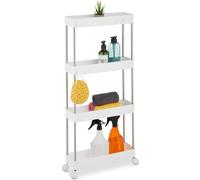 relaxdays Chariot blanc pour niche avec 4 niveaux