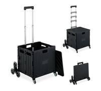 Relaxdays Chariot de courses monte escalier