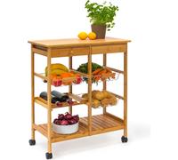 relaxdays Chariot de cuisine JAMES XXL avec 3 paniers
