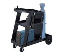 Relaxdays Chariot Soudure, 3 Niveaux, Emplacement pour Bouteille de gaz, supporte Jusqu’à 90 kg, HxLxP 69x40x71 cm, Noir