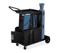 Relaxdays Chariot de Soudure, 3 Niveaux, 1 Porte, supporte jusqu'à 110 kg, HxLxP 89 x 47 x 97 cm, Noir