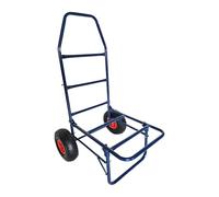Relaxdays Chariot de Transport Pliable en Acier, Roues pneumatiques, jusqu'à 80 kg, Bleu 102x50x37 cm