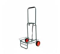 Relaxdays Chariot de Transport Pliable, poignée rembourrée, Vert | 2 roues caoutchouc, sangles, jusqu'à 35 kg