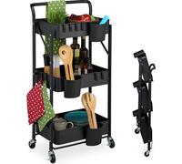 relaxdays Chariot pliable avec 3 niveaux