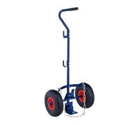 Relaxdays Chariot pour Bouteilles de gaz, 3 et 5 kg, Bleu/Rouge | pneus gonflables, acier