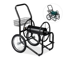 Relaxdays Chariot pour tuyau XL noir
