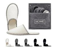 Relaxdays chaussons d'intérieur 6 paires, Home, avec sac, multicolore