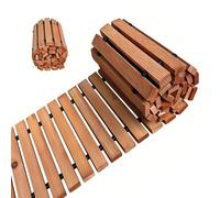 Relaxdays Chemin en bois déroulable 245 cm