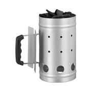 Relaxdays 10022312 Cheminée d’allumage charbon en acier allume feu cheminée barbecue grill HxD: 27 x 16 cm, grill starter, argent