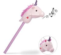 relaxdays Cheval à enfourcher licorne rose, violet, 1 pce