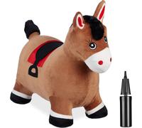 relaxdays Cheval sauteur avec housse