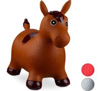 relaxdays Cheval sauteur brun, vert